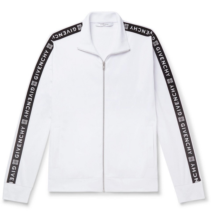 Photo: Givenchy - Webbing-Trimmed Tech-Jersey Track Jacket - White