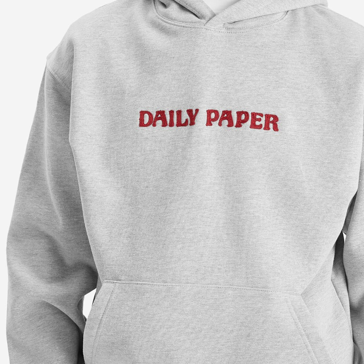 Daily Paper Men's Chain Stitch Oversized Hoodie in Grey