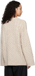 BOSS Beige Cable Sweater
