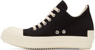 Rick Owens Drkshdw Black License Plate Low Sneakers