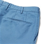 Incotex - Slim-Fit Garment-Dyed Linen and Cotton-Blend Trousers - Men - Blue