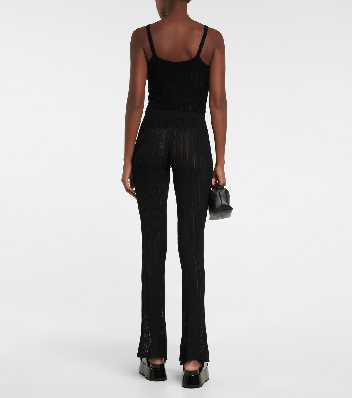 Petar Petrov Giulio rIbbed-knit flared pants