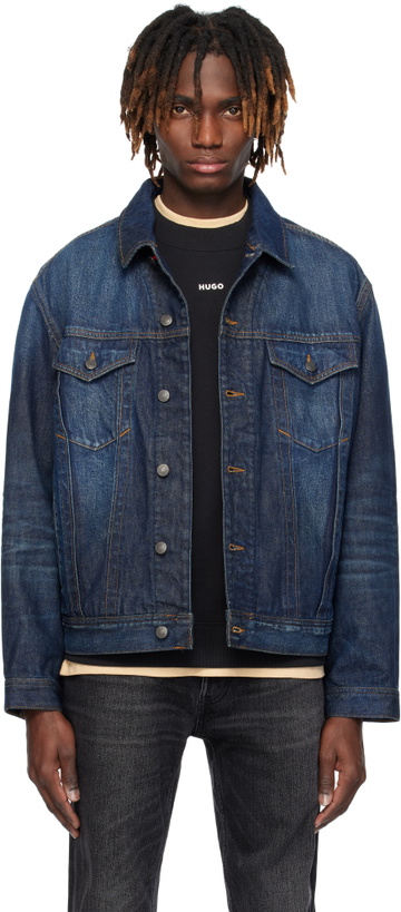 Photo: Hugo Blue Adjustable Hem Denim Jacket