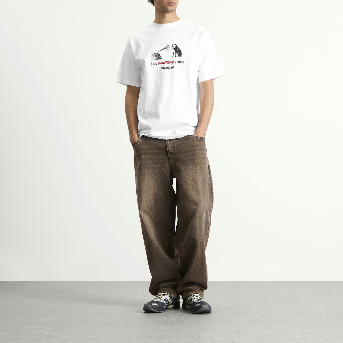 POSTAL Men's His Masters Voice T-Shirt in White