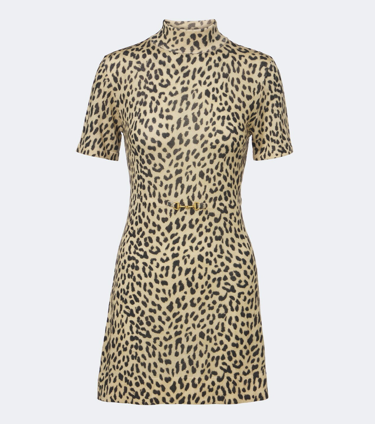 Rixo Kylie leopard-print wool sweater dress