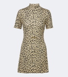 Rixo Kylie leopard-print wool sweater dress