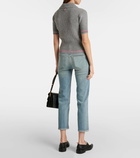 Thom Browne RWB Stripe wool-blend top