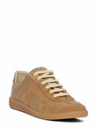 MAISON MARGIELA - Replica Leather & Suede Low Top Sneakers