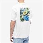 Blue Flowers Men's Pollinator T-Shirt in White