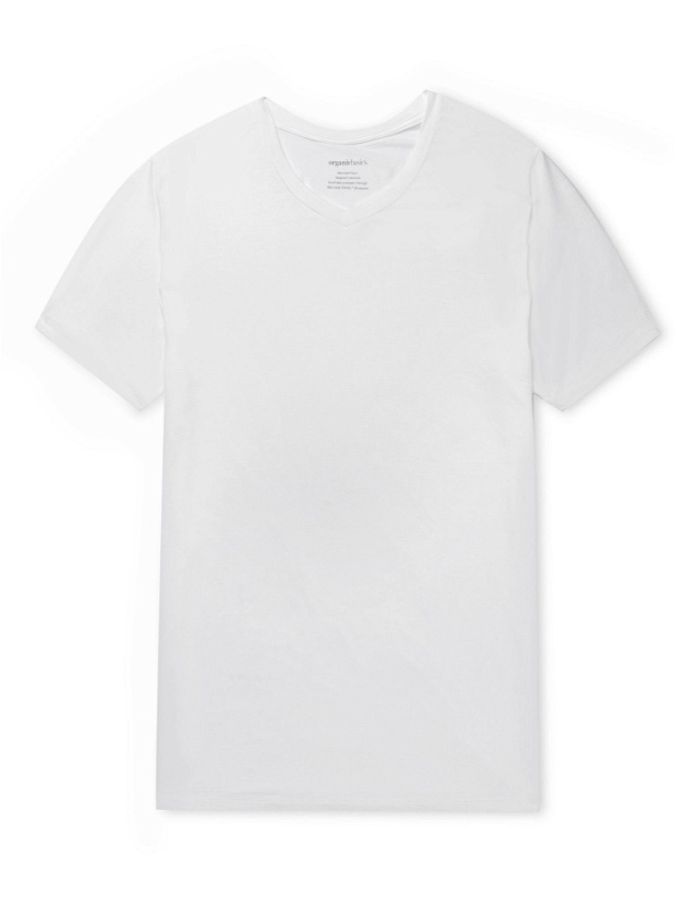 Photo: ORGANIC BASICS - Slim-Fit Stretch TENCEL Lyocell T-Shirt - White