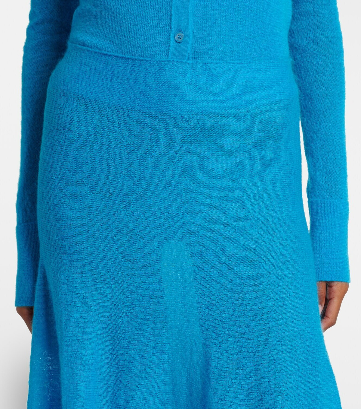Alaïa Circle mohair and wool-blend midi skirt