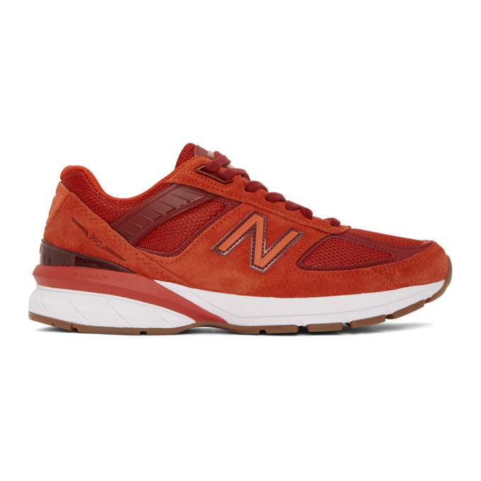Photo: New Balance Red US Made 990v5 Sneakers