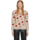 Gucci Off-White Jacquard GG Apple Sweater