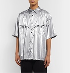 AMBUSH® - Oversized Metallic Coated-Shell Shirt - Silver