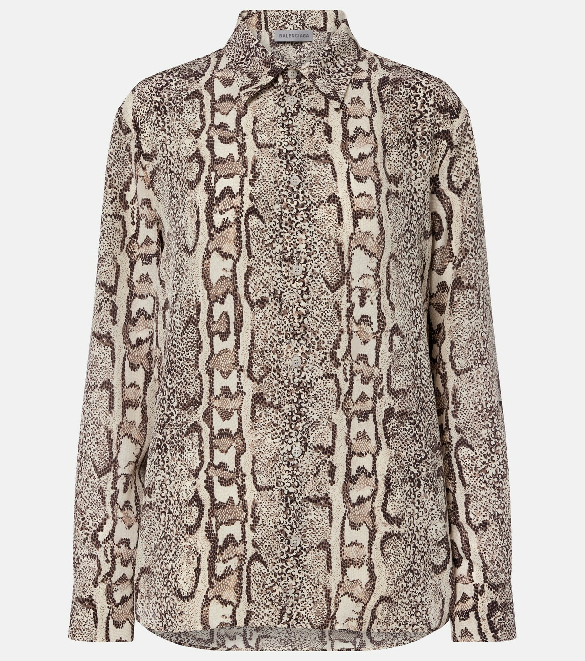 Balenciaga Snake-print silk shirt