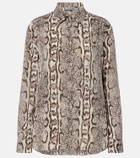 Balenciaga Snake-print silk shirt