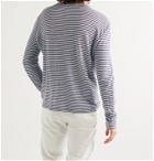 OFFICINE GÉNÉRALE - Striped Linen T-Shirt - Blue