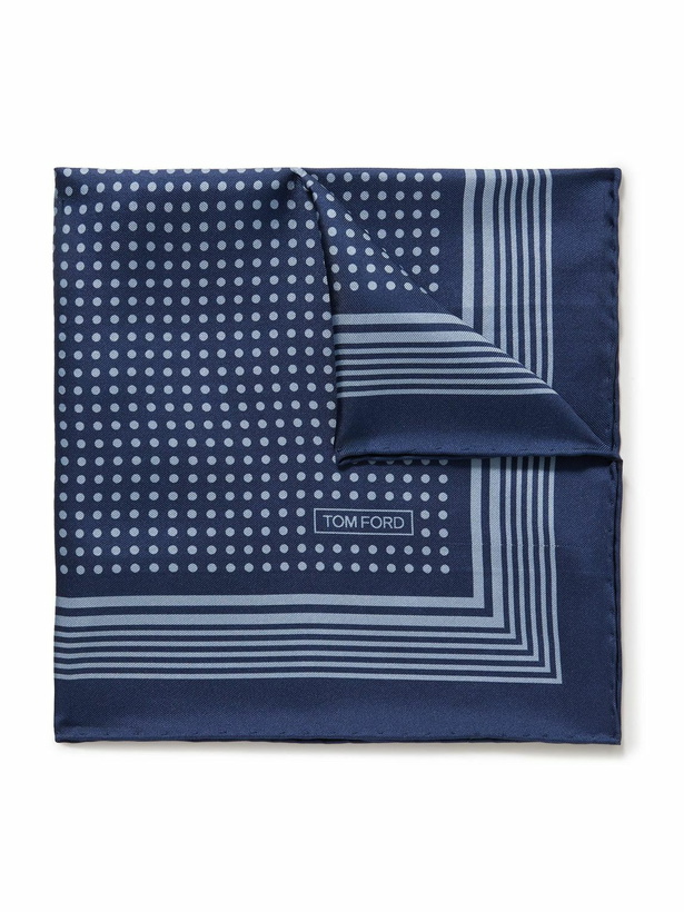 Photo: TOM FORD - Polka-Dot Silk-Twill Pocket Square