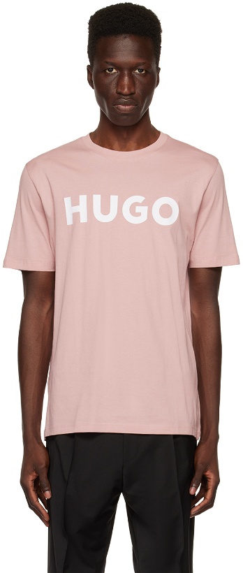 Photo: Hugo Pink Regular-Fit T-Shirt