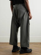 ACRONYM - P30AL-E Wide-Leg Belted Layered Encapsulated Nylon Cargo Trousers - Gray