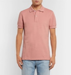 TOM FORD - Garment-Dyed Cotton-Piqué Polo Shirt - Men - Pink