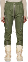 Rick Owens Khaki Bauhaus Leather Cargo Pants