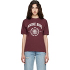 ANINE BING Burgundy Collegiate T-shirt