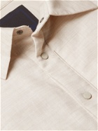 SEASE - Padded Linen and Wool-Blend Overshirt - Neutrals
