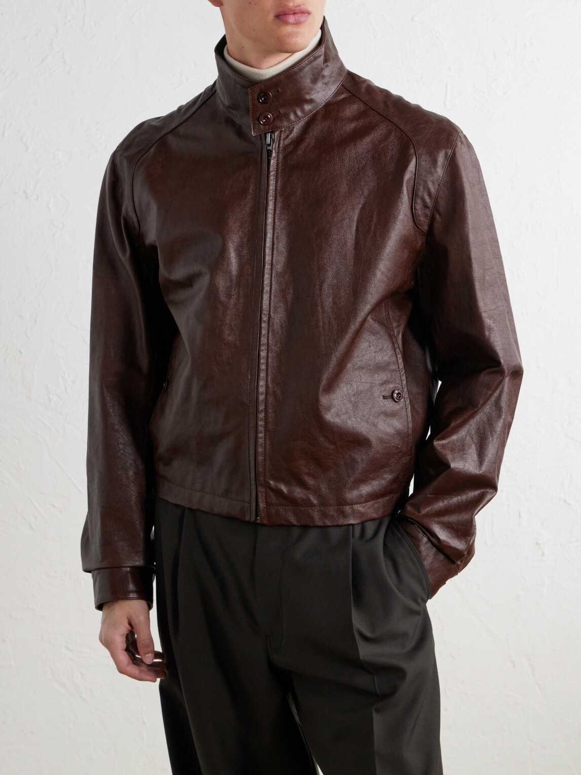 LEMAIRE - Leather Jacket - Red