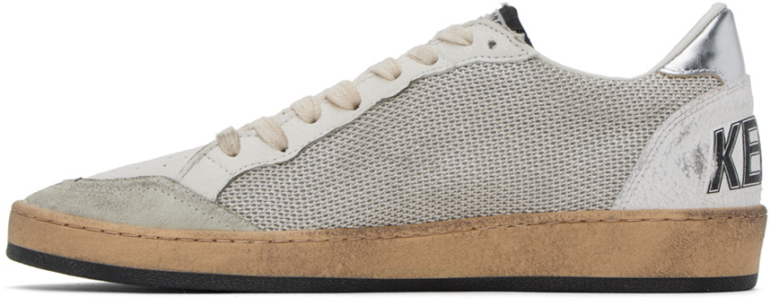 Golden Goose White & Silver Ball Star Sneakers