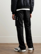 CELINE - Straight-Leg Cotton and Linen-Blend Cargo Trousers - Black