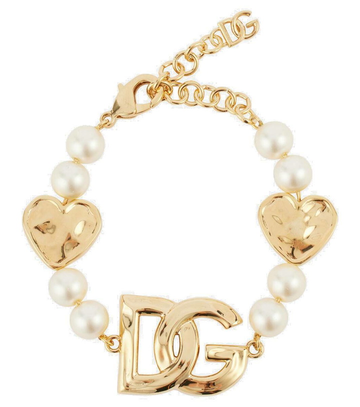 Photo: Dolce&Gabbana DG faux pearl gold-plated bracelet