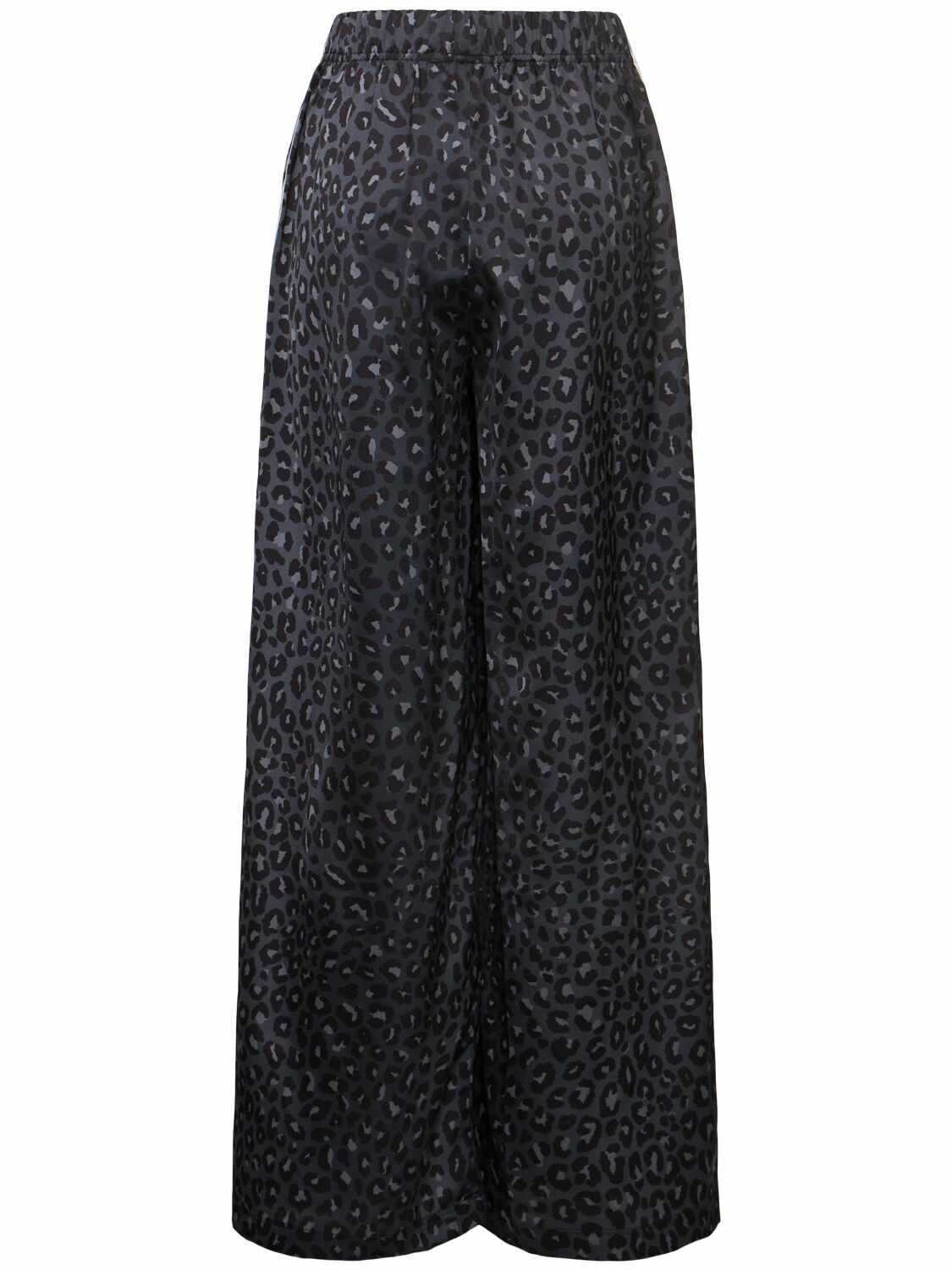 【ADIDAS】Wide leg satin pants leopard brown 送料・関税込 ADIDAS】Wide leg satin pants leopard brown 送料・関税込