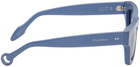 JW Anderson SSENSE Exclusive Blue Rectangle Sunglasses