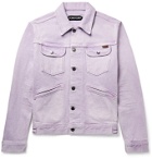TOM FORD - Garment-Dyed Denim Jacket - Purple