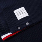 Thom Browne Men's 4 Bar Waffle Roll Neck in Navy