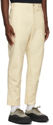 Jil Sander Off-White Cotton Zipped Ankle Trousers