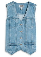 Damson Madder Helly Panelled Denim Gilet Blue
