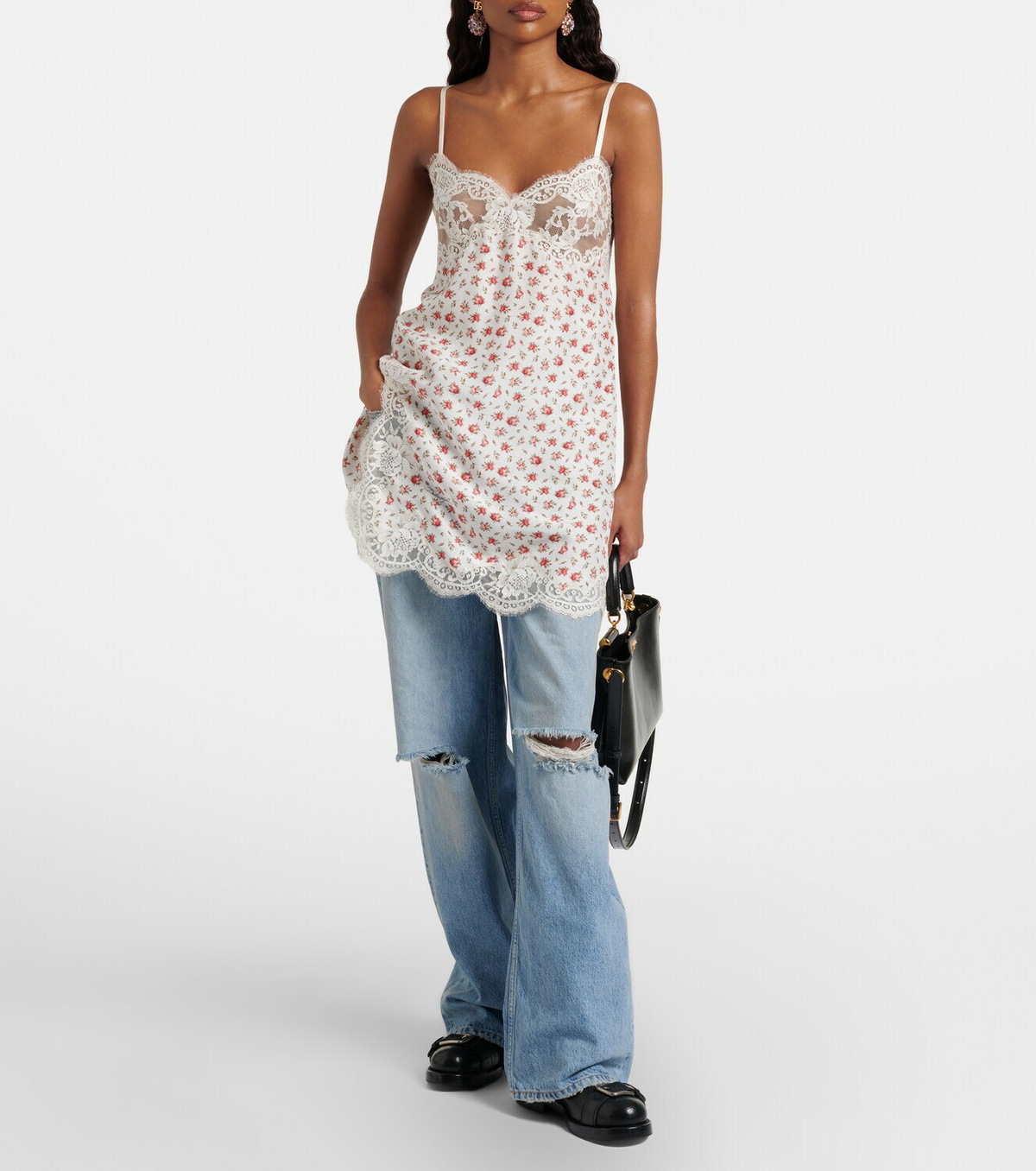 Dolce&Gabbana Distressed wide-leg jeans