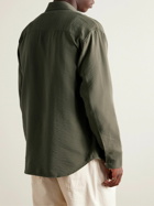 NN07 - Freddy 5971 Crinkled Modal-Blend Shirt - Green