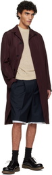 Jil Sander Navy Wool Canvas Shorts