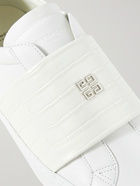 GIVENCHY - Urban Street Smooth and Croc-Effect Leather Slip-On Sneakers - White