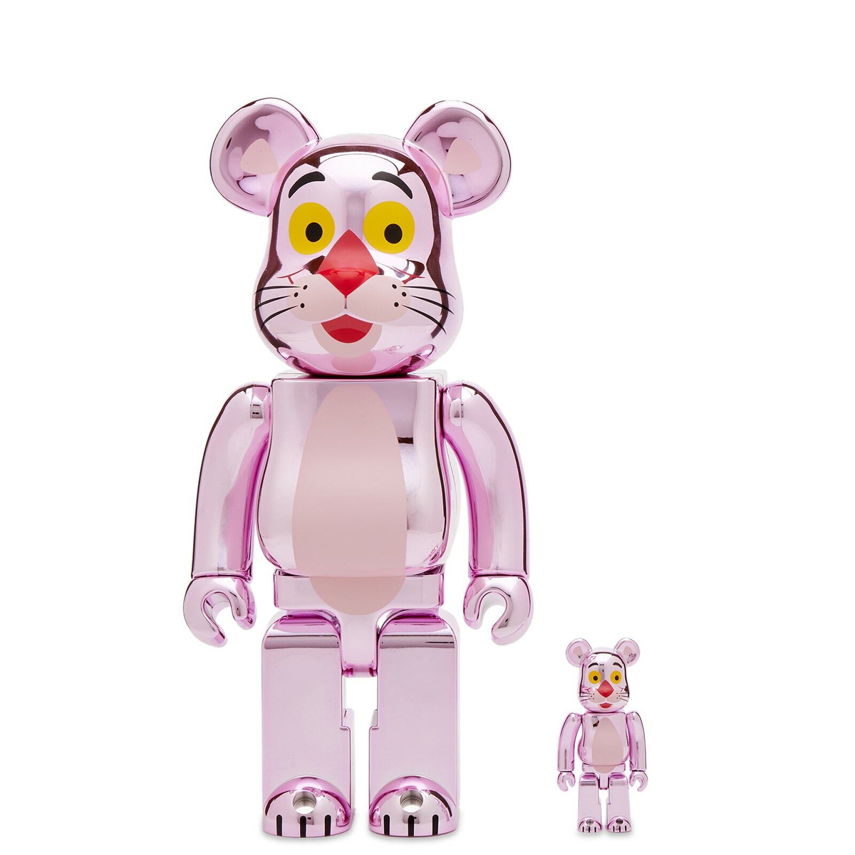 Medicom Pink Panther Chrome Be@rbrick in Pink 100%/400% Medicom