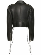 MAGDA BUTRYM - Leather Cropped Biker Jacket