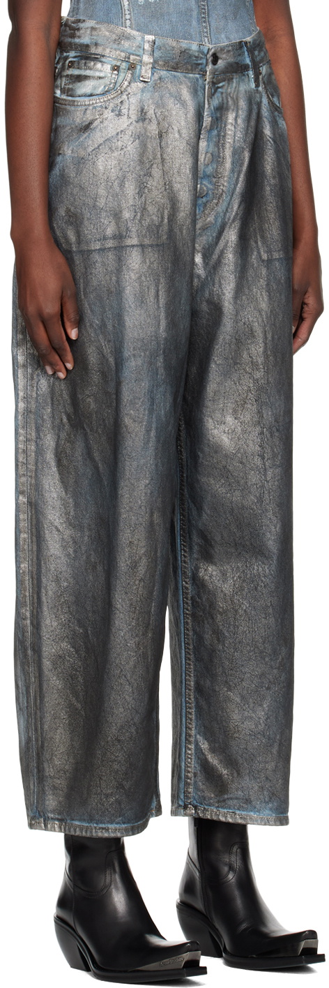 Acne Studios Silver Super Baggy-Fit Jeans Acne Studios