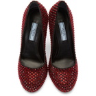 Prada Black and Red Crystal Heels