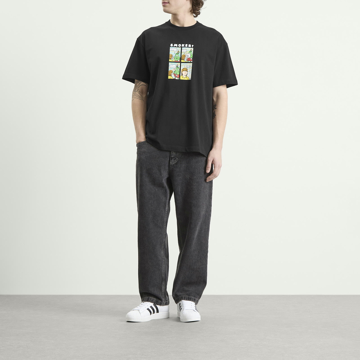Polar Skate Co. Men's Smoker! T-Shirt in Black