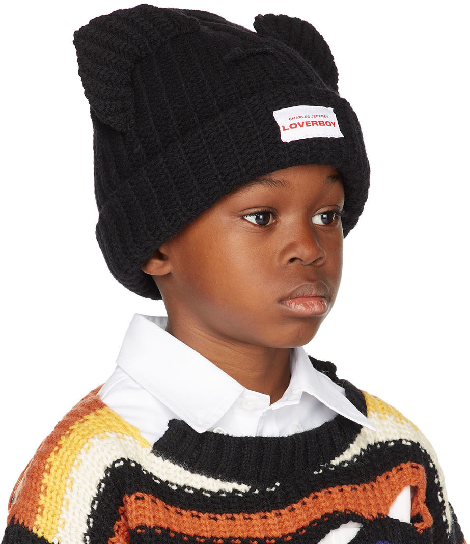 Charles Jeffrey Loverboy SSENSE Exclusive Kids Black Chunky Ears