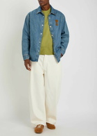 Ami Paris Logo-appliquéd Denim Overshirt Indigo