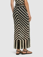 ZIMMERMANN Halliday Hand Crochet Fringed Midi Skirt